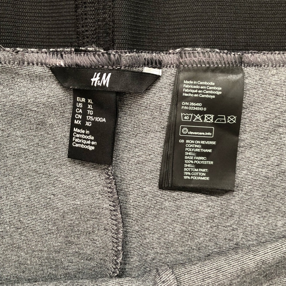 DONATED H&M grey leopard leggings with curved hem - Picture 5 of 5